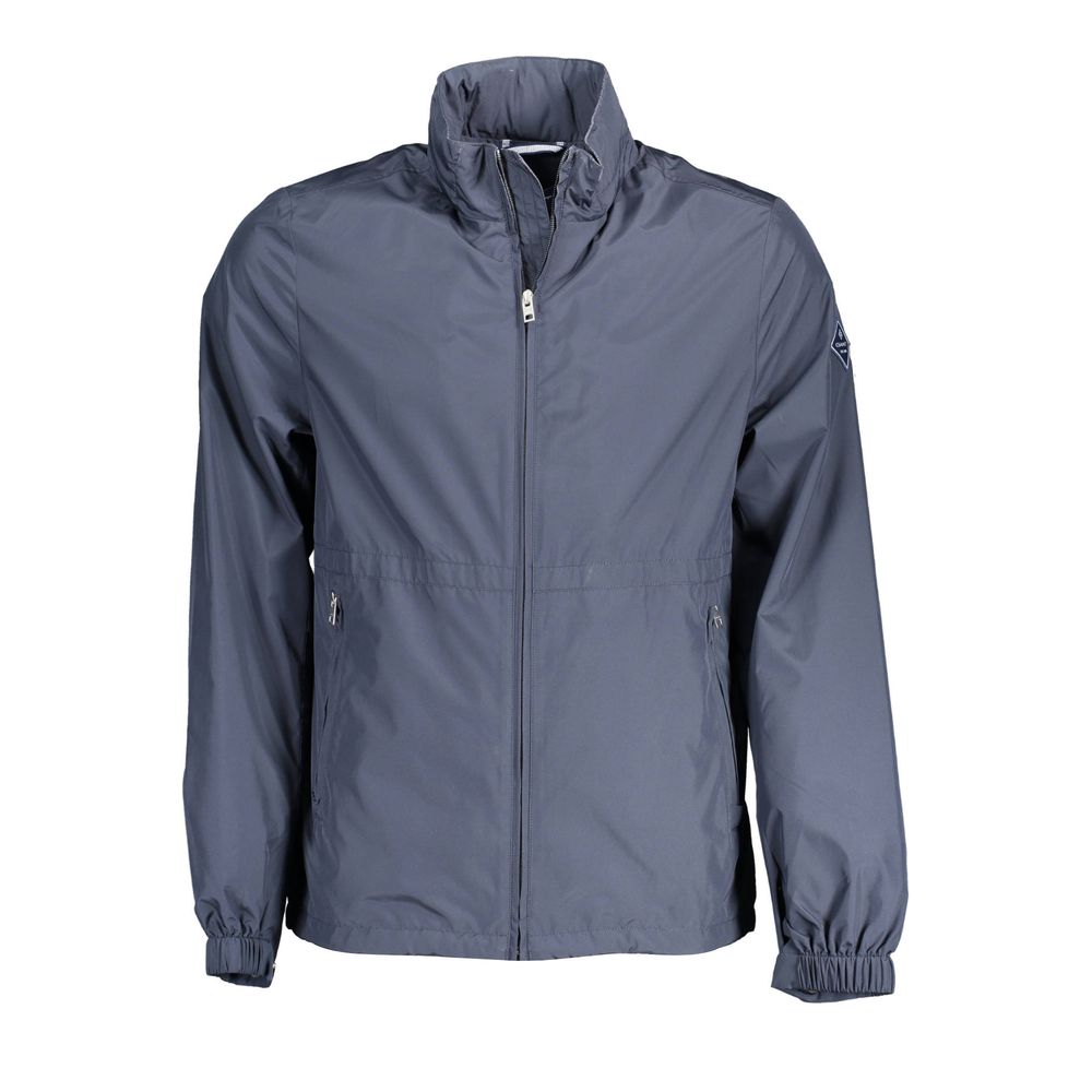 Blue Recycled Polyester Men Jacket