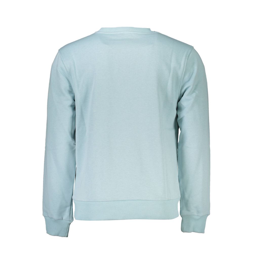Blue Cotton Men Sweater