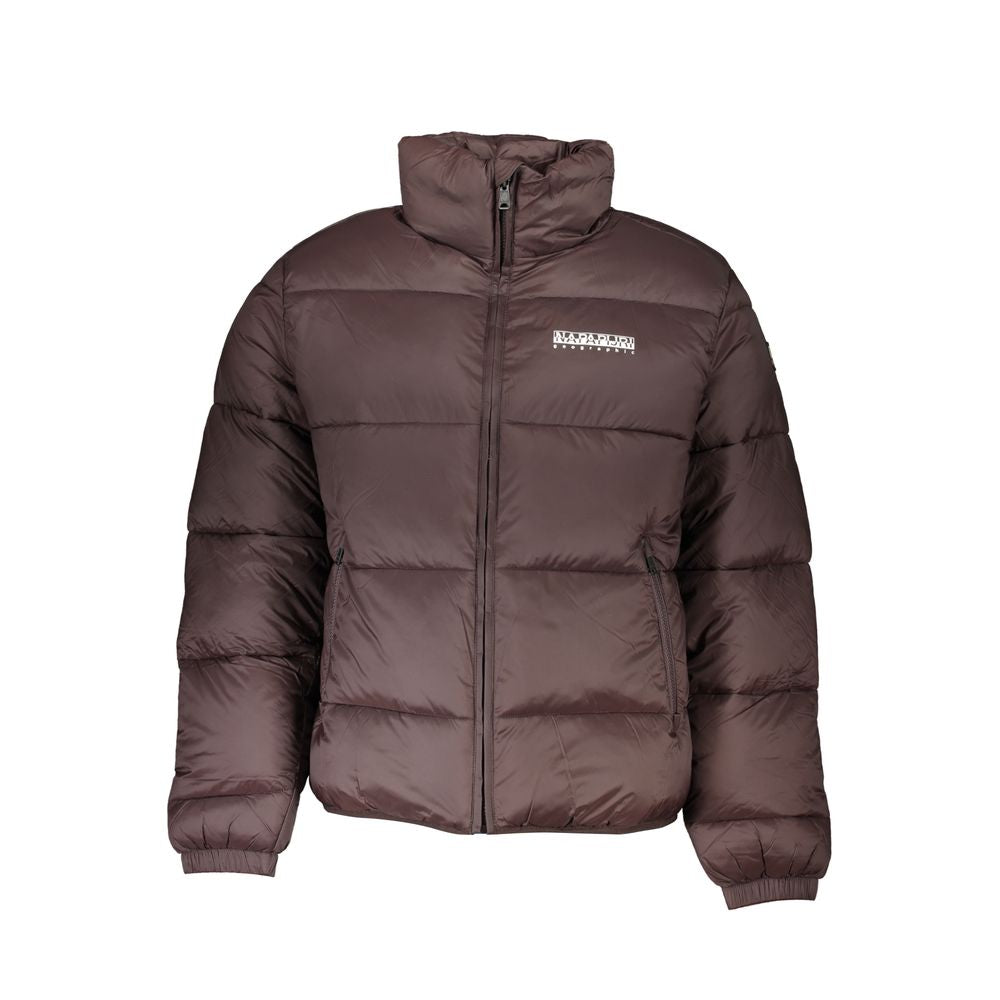 Brown Polyamide Jackets & Coat