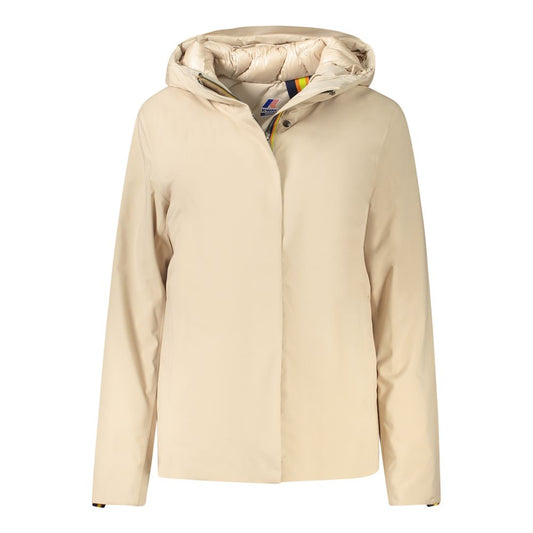 Beige Polyester Jackets & Coat