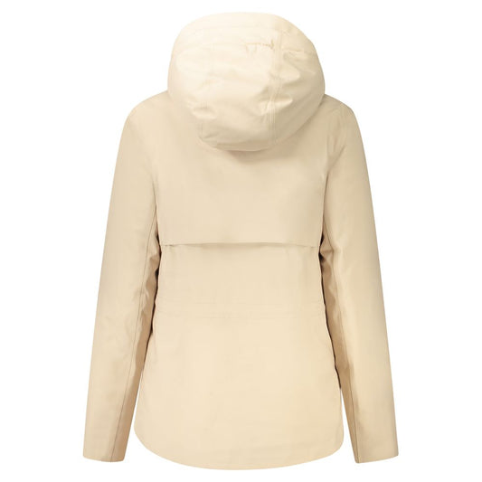 Beige Polyester Jackets & Coat