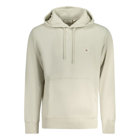 Beige Cotton Men Sweater