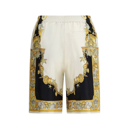 Multicolor Silk Bermuda Shorts