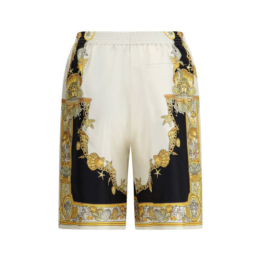 Multicolor Silk Bermuda Shorts