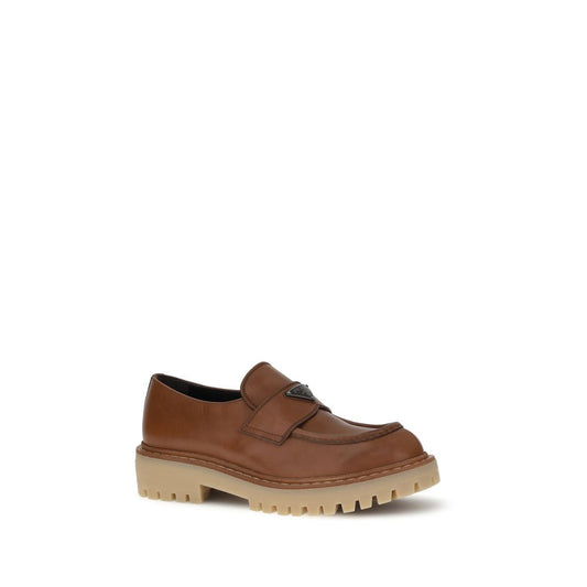 Brown Calf Leather Bos Taurus Slip-On Loafers