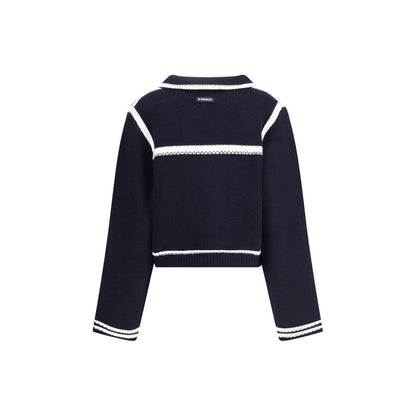 Blue Wool Cardigan