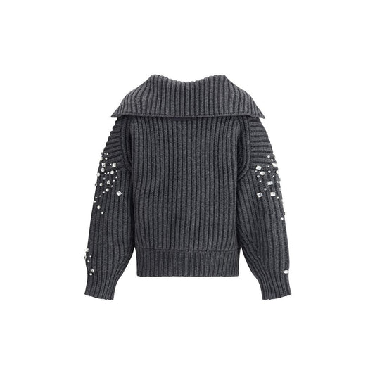 Gray Wool Cardigan