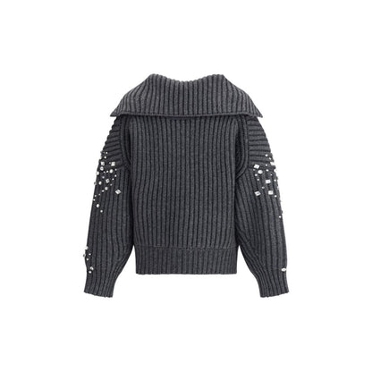 Gray Wool Cardigan