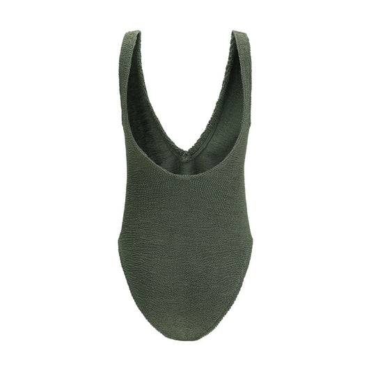 Green Polyamide One-Piece Swimsuit