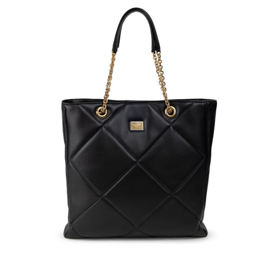 Black Leather Tote Bag