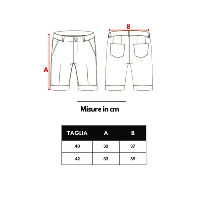 Blue Wool Shorts