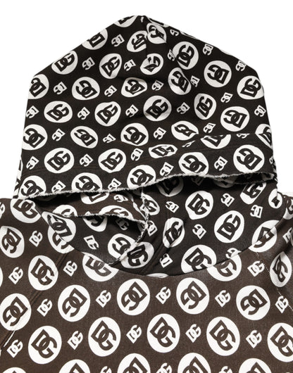 Brown White DG Logo Short Hoodie Sweater