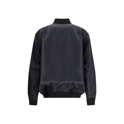 Black Nylon Bomber
