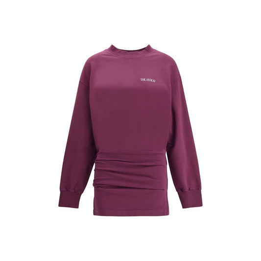 Purple Cotton Casual Dress