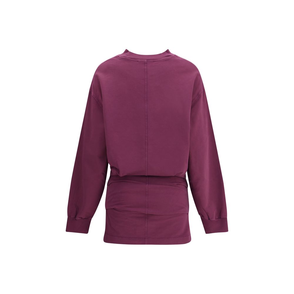 Purple Cotton Casual Dress