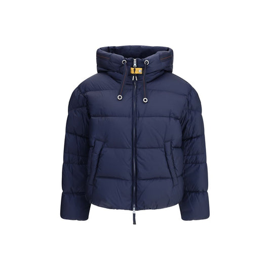 Blue Nylon Full-Length Jacket