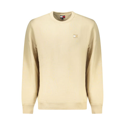 Beige Cotton Men Sweater