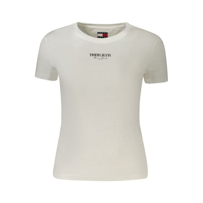 White Cotton Women T-Shirt