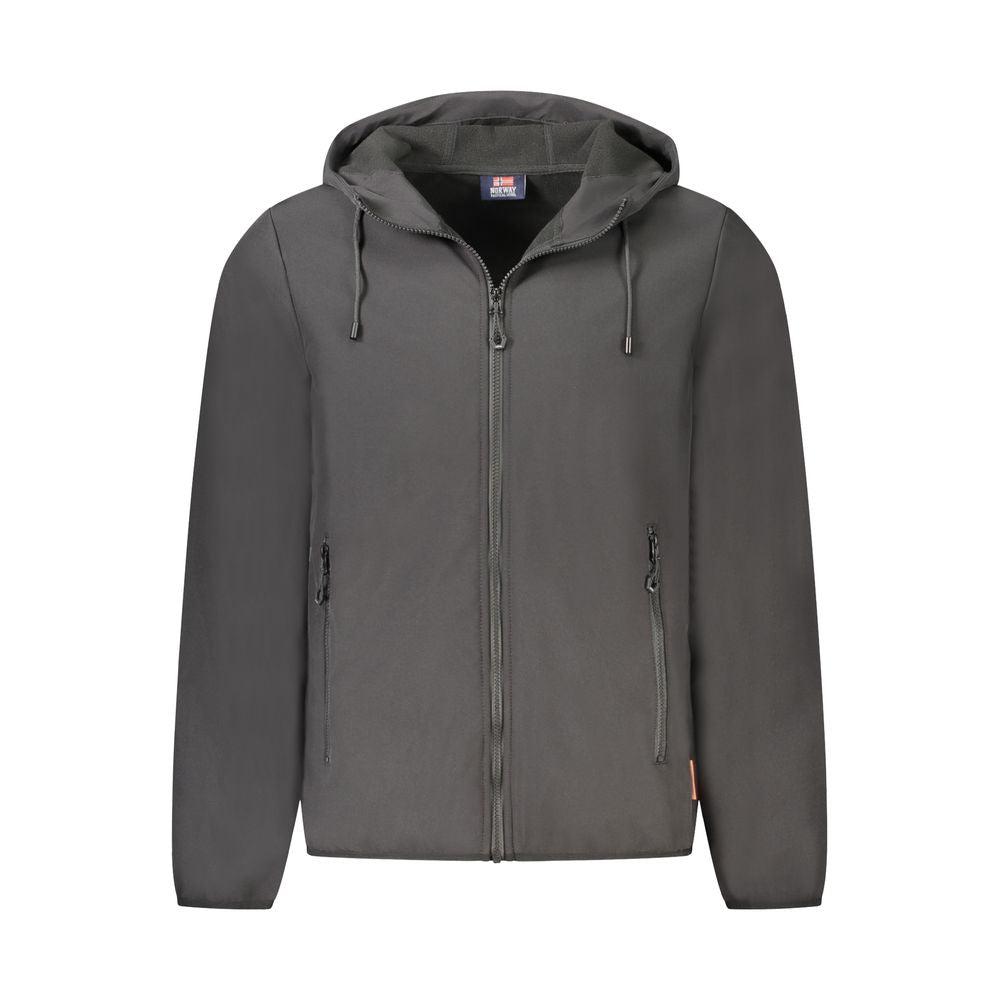 Black Polyester Jackets & Coat