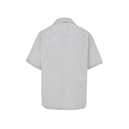 Blue Cotton Shortsleeve Shirt