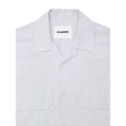 Blue Cotton Shortsleeve Shirt
