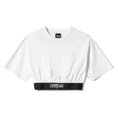 White Cotton Women T-Shirt