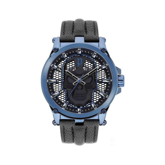 Black Leather Dress Watch