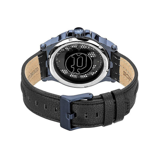 Black Leather Dress Watch