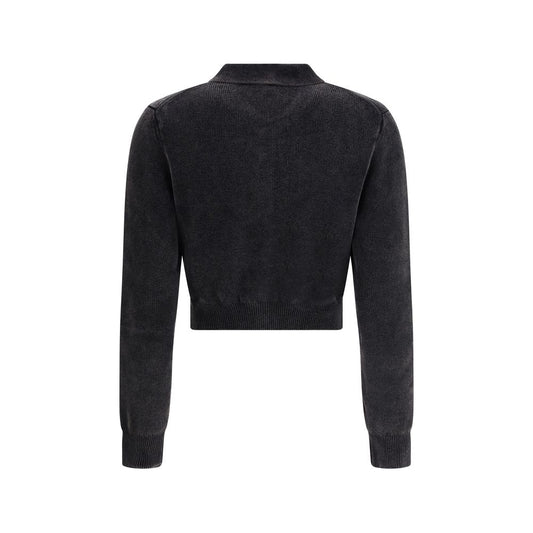Black Cotton Cardigan