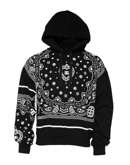 Black Bandana Hooded Men Sweatshirt Sweater