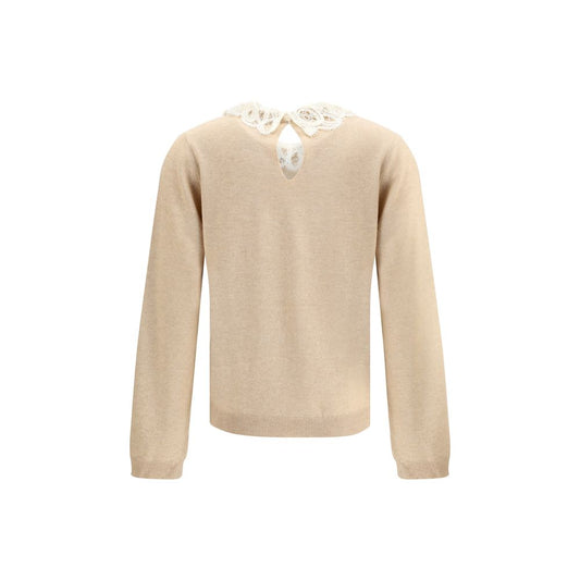 Beige Fleece Wool Sweatshirt