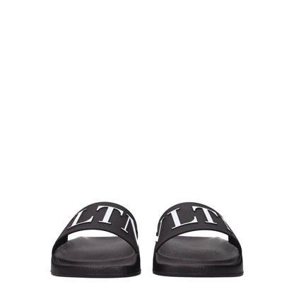 Black Cotton Slippers