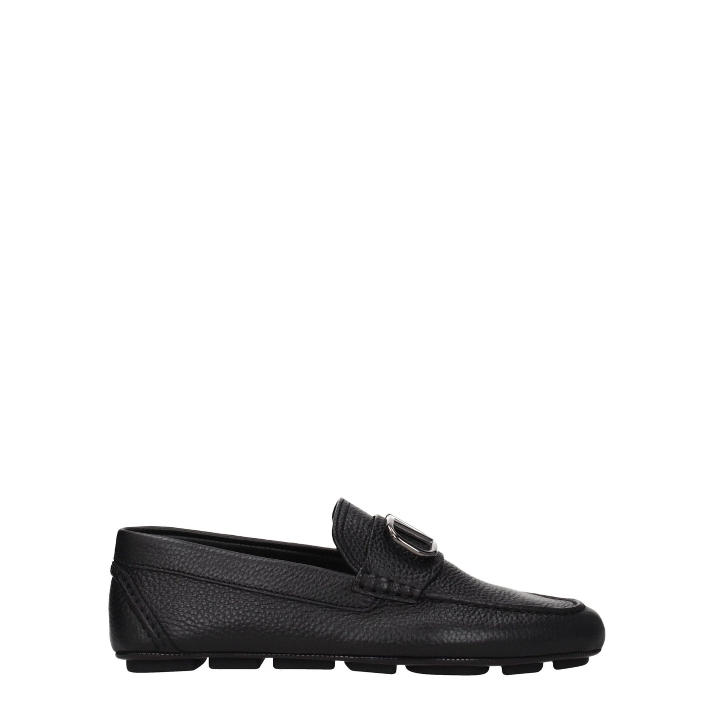 Black Leather Slip-On Loafers
