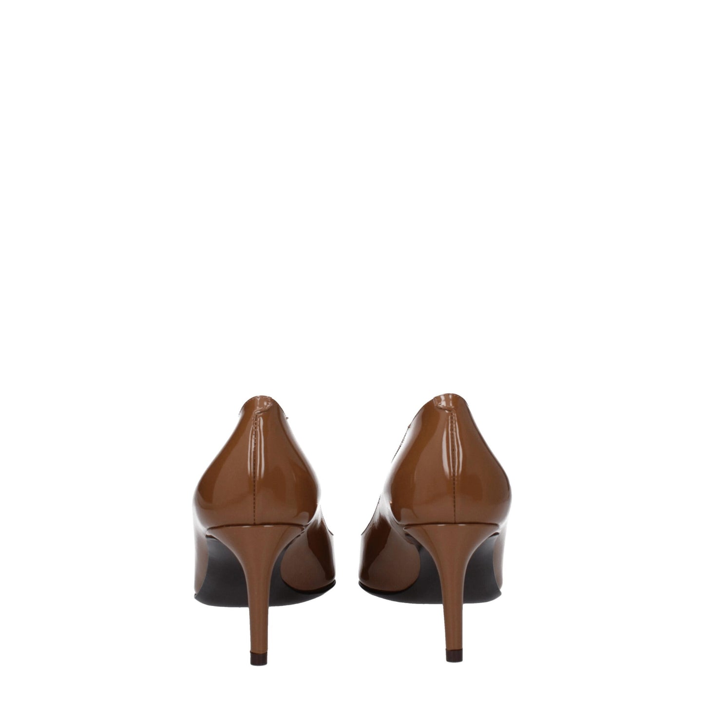 Brown Leather High Heel Pumps