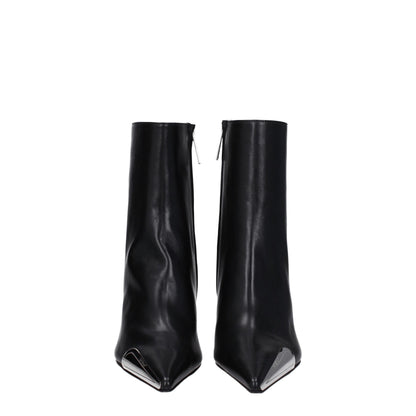 Black Leather Ankle Boots