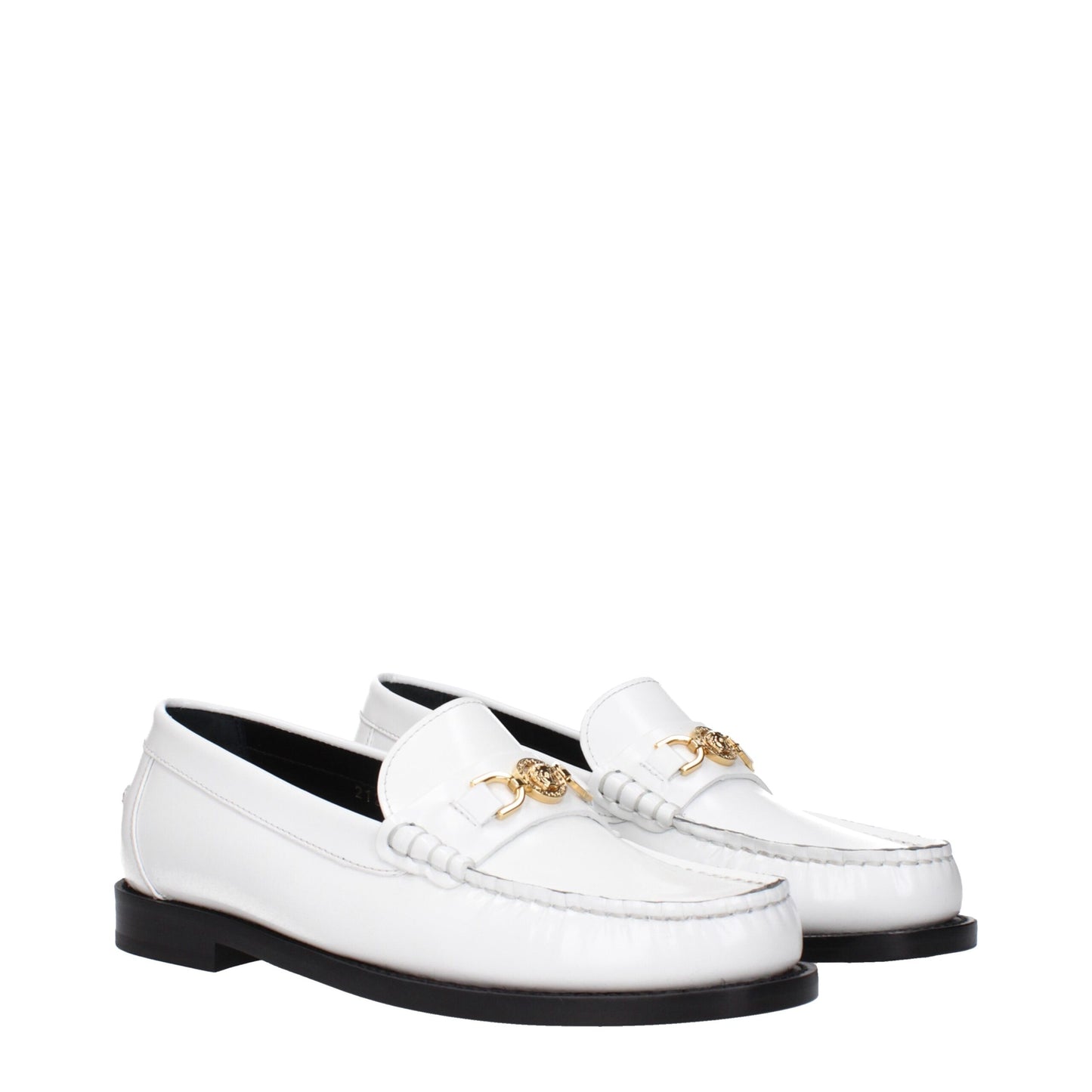 White Leather Slip-On Loafers