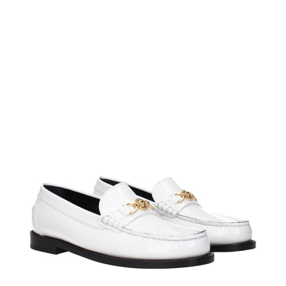 White Leather Slip-On Loafers