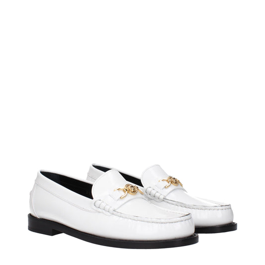 White Leather Slip-On Loafers