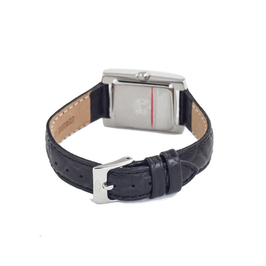 Black Leather Dress Watch