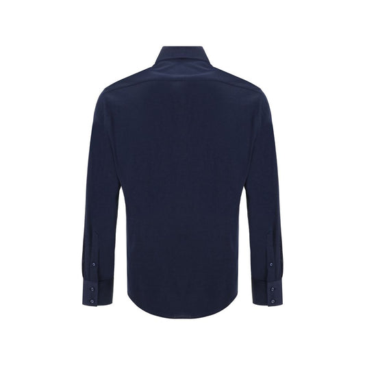 Blue Silk Shirt