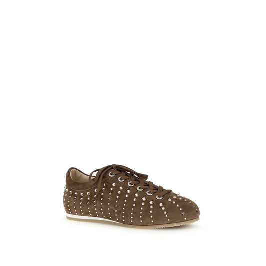 Brown Calf Leather Bos Taurus Low Top Sneakers