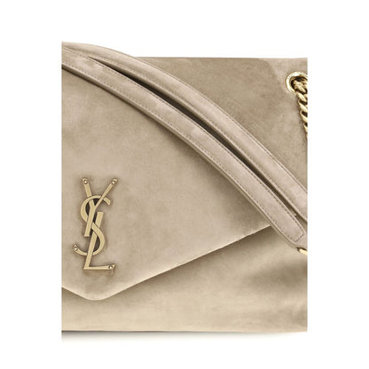 Beige Calf Leather Bos Taurus Shoulder Bag