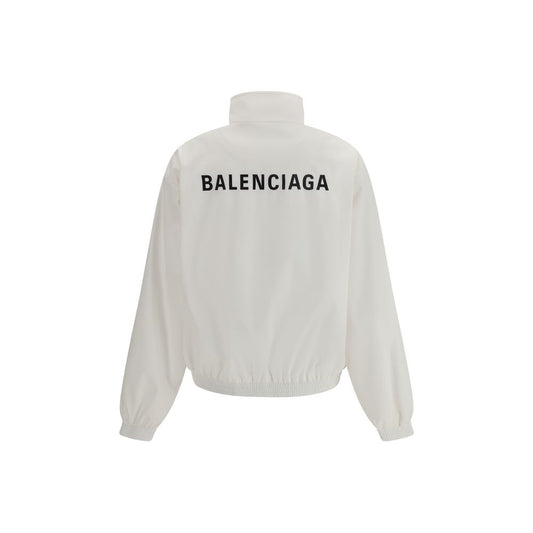 White Polyester Shell Jacket