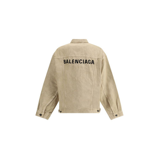 Beige Cotton Denim Jacket