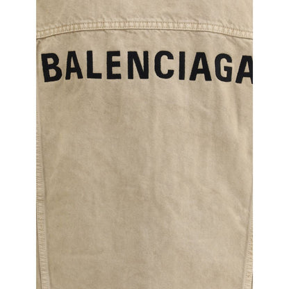 Beige Cotton Denim Jacket