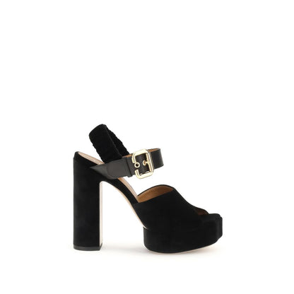 Black Calf Leather Bos Taurus Platform Pumps
