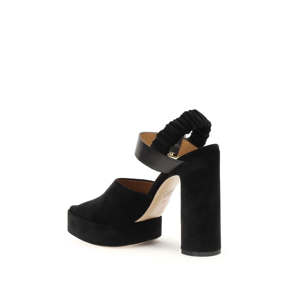 Black Calf Leather Bos Taurus Platform Pumps
