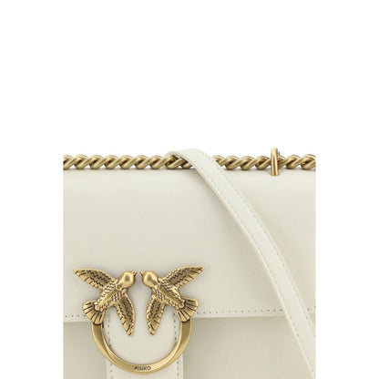 Beige Calf Leather Bos Taurus Shoulder Bag