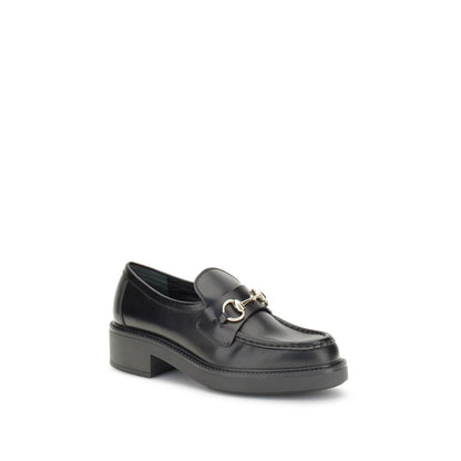 Black Calf Leather Bos Taurus Slip-On Loafers
