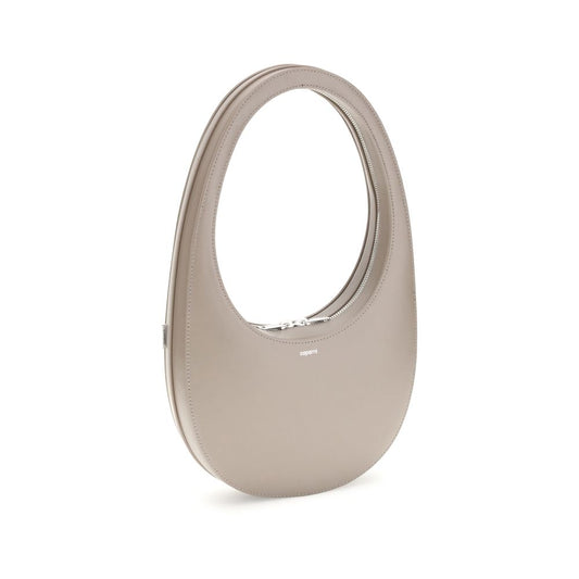 Beige Leather Shoulder Bag